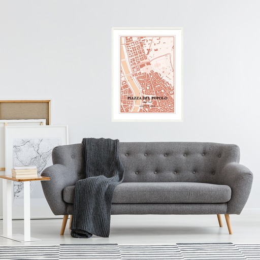 Piazza Del Popolo Poster - Street Map 4