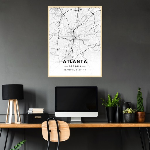 Atlanta in Light Poster - Street Map 3