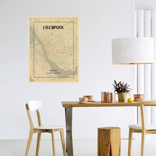 Liverpool in Vintage Poster - Street Map 4