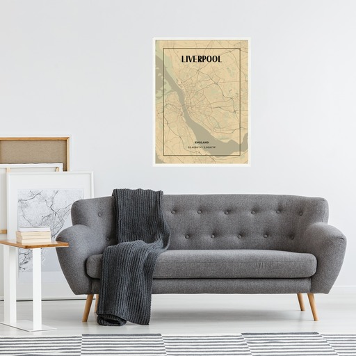 Liverpool in Vintage Poster - Street Map 5