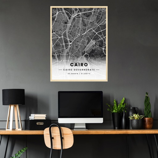 Cairo in Dark Poster - Street Map 3