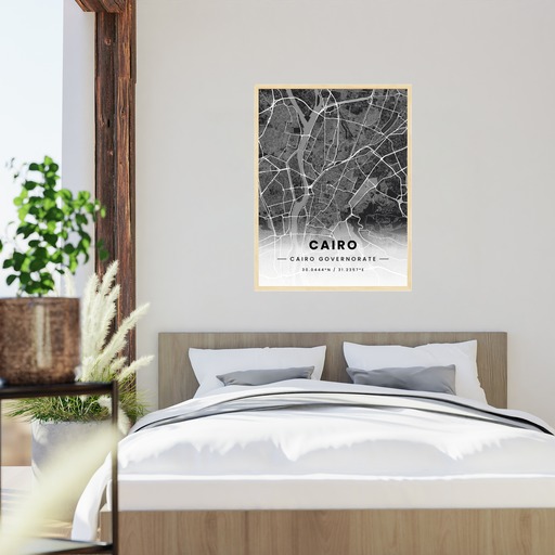Cairo in Dark Poster - Street Map 6