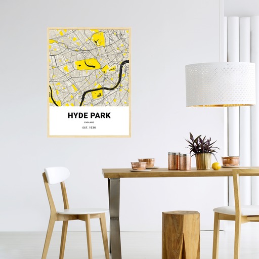 Hyde Park Poster - Street Map 3
