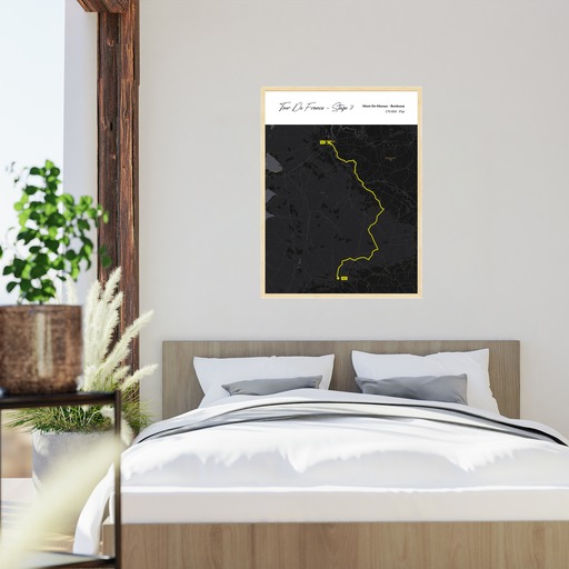 2023 Tour de France Stage 7 Poster - Route Map 6