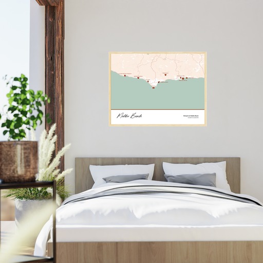 Hotspots in Malibu Beach Poster - Street Map 6