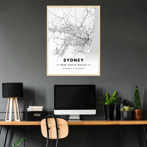 Sydney in Light Poster - Street Map 3