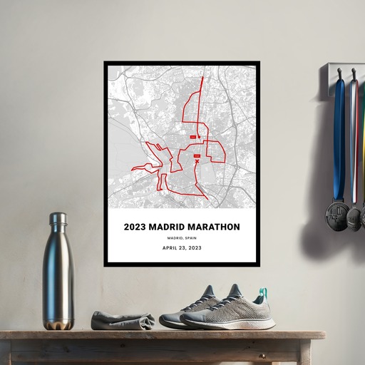 2023 Madrid Marathon Poster - Route Map 3