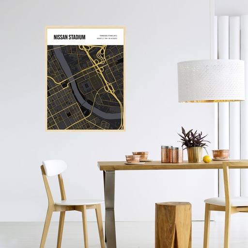 Tennessee Titans Stadium Poster - Street Map 5