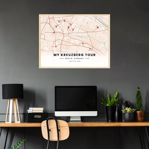 My Stay in Kreuzberg Poster - Route Map 3