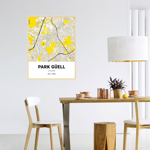 Parque Güell Poster - Street Map 4