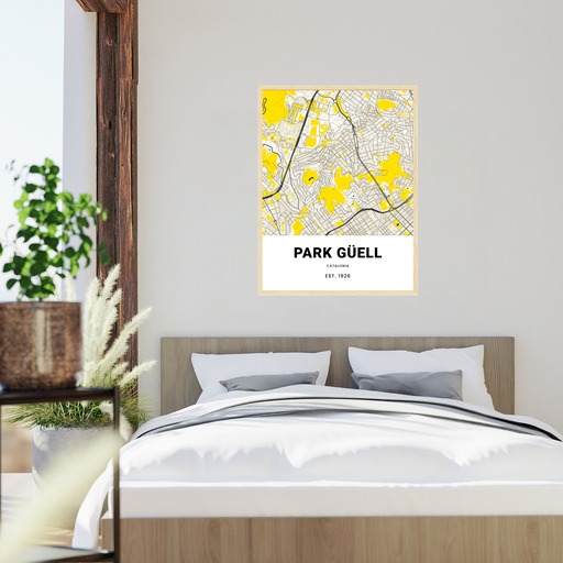 Parque Güell Poster - Street Map 6