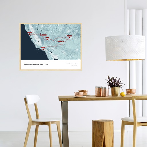 Our First Family Road Trip Poster - Route Map 3