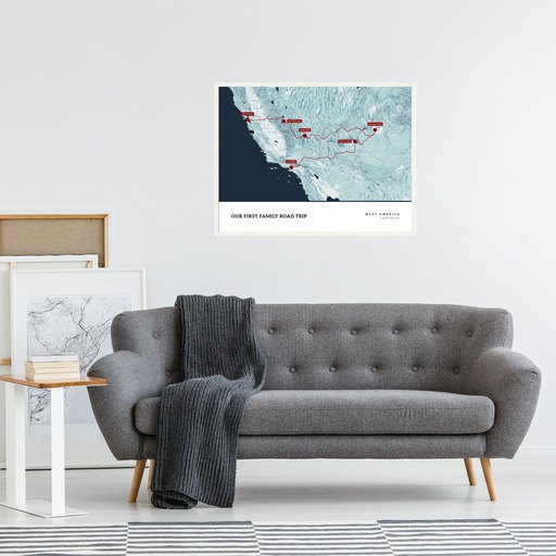 Our First Family Road Trip Poster - Route Map 4
