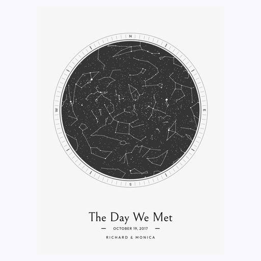 The Day We Met Poster - Classic Celestial Map 1