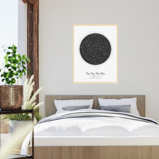 The Day We Met Poster - Classic Celestial Map 5