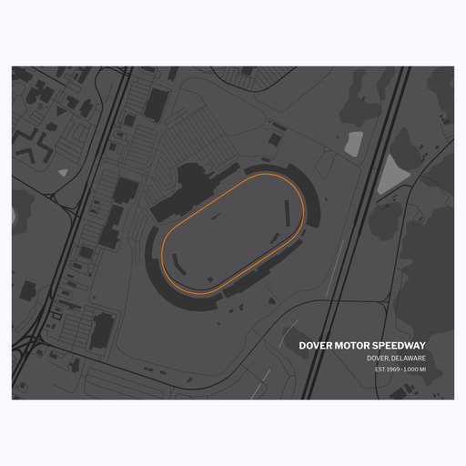 Dover Motor Speedway Poster - Track Map 1