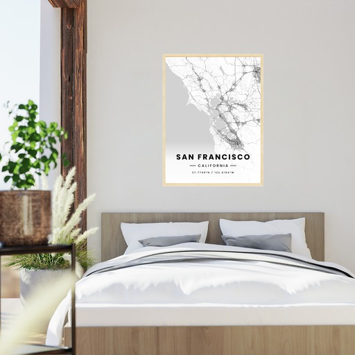 San Francisco in Light Poster - Street Map 6