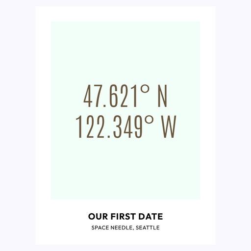 Where We Had Our First Date Poster - Coordinates 1