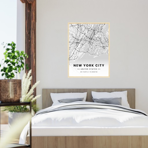 New York City in Light Poster - Street Map 6