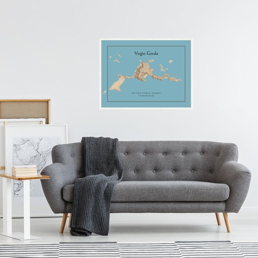 Island of Virgin Gorda Map Poster 4