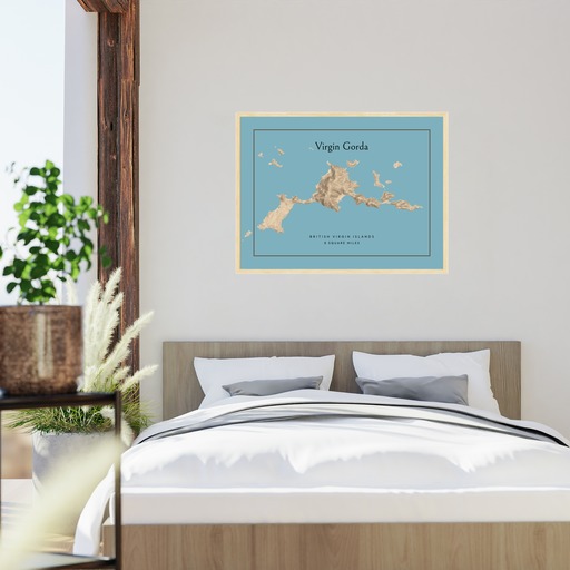 Island of Virgin Gorda Map Poster 5
