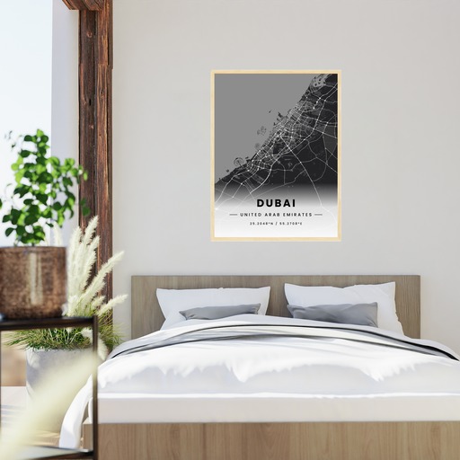 Dubai in Dark Poster - Street Map 6