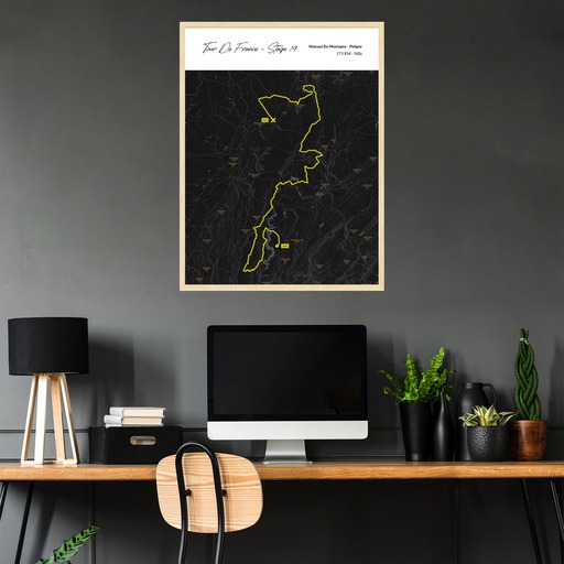 2023 Tour de France Stage 19 Poster - Route Map 3