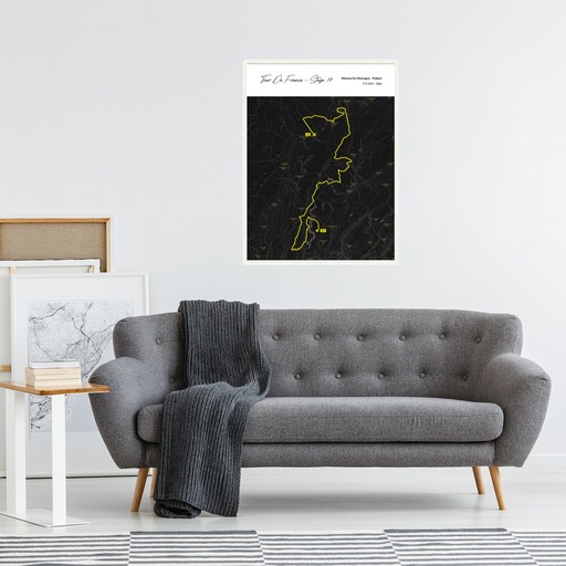2023 Tour de France Stage 19 Poster - Route Map 5
