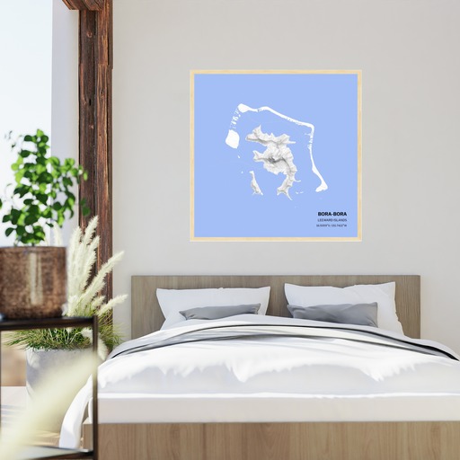 Island of Bora Bora Poster - Street Map 5