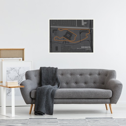 Miami Grand Prix Poster - Track Map 5
