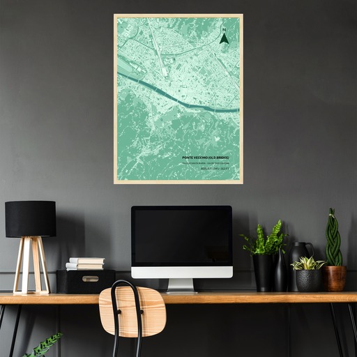 Ponte Vecchio Poster - Street Map 2