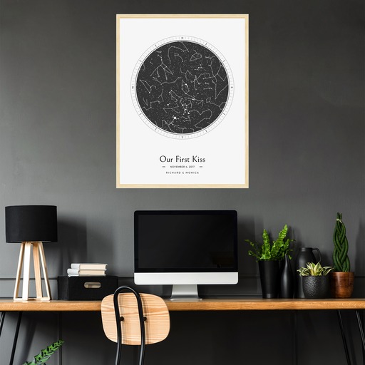 The Day We Had Our First Kiss Poster - Celestial Map 2