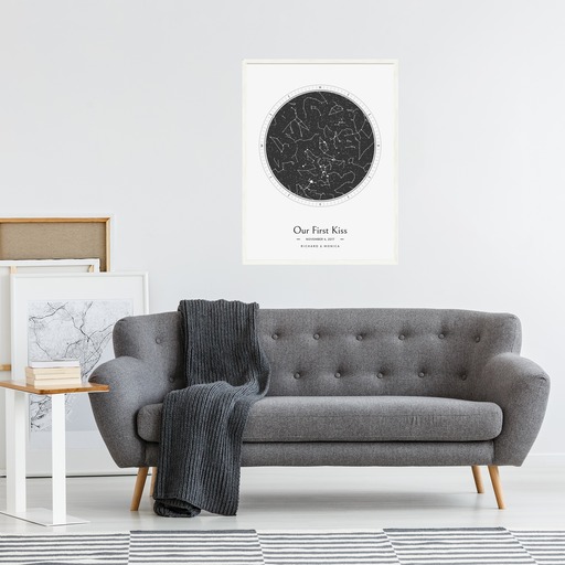 The Day We Had Our First Kiss Poster - Celestial Map 4