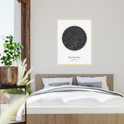 The Day We Had Our First Kiss Poster - Celestial Map 5