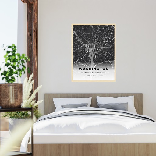 Washington D.C. in Dark Poster - Street Map 6