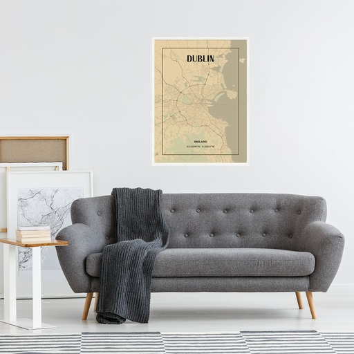 Dublin in Vintage Poster - Street Map 5