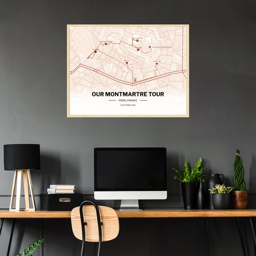 My Stay in Montmartre Poster - Route Map 3