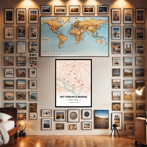 My Stay in Le Marais Poster - Route Map 2