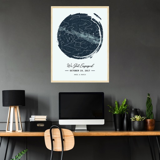 When We Got Engaged Poster - Celestial Map 4
