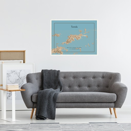Island of Tortola Map Poster 4