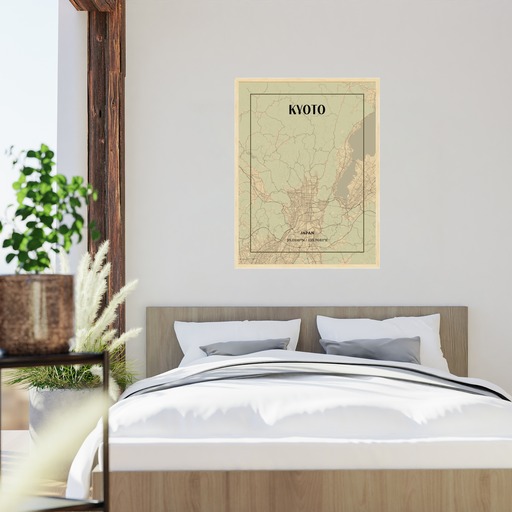 Kyoto in Vintage Poster - Street Map 6