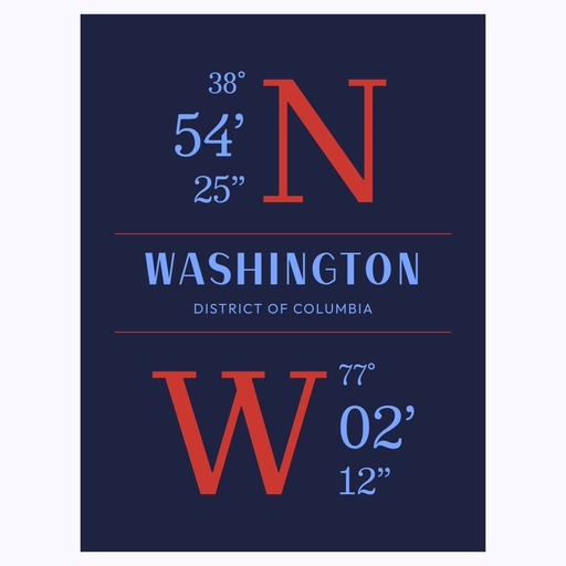 Washington Coordinates Poster 1