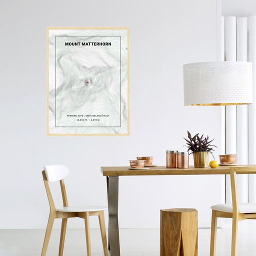 Mount Matterhorn Poster - Topo Map 4