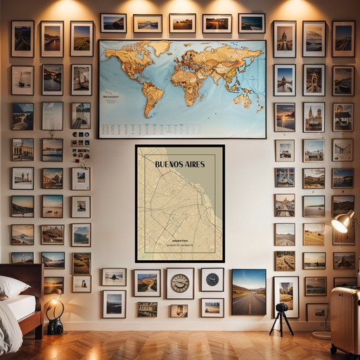 Buenos Aires in Vintage Poster - Street Map 2