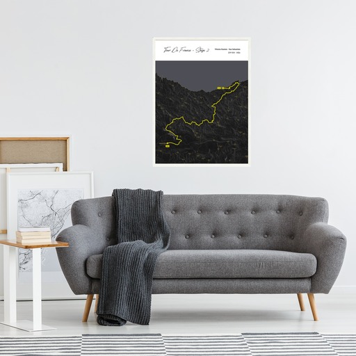 2023 Tour de France Stage 2 Poster - Route Map 4