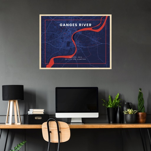 Ganges River through Varanasi in High Energy Poster 3