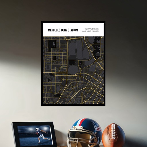 Atlanta Falcons Stadium Poster - Street Map 3