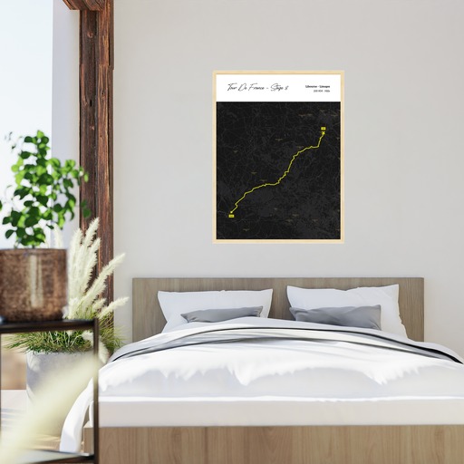 2023 Tour de France Stage 8 Poster - Route Map 6