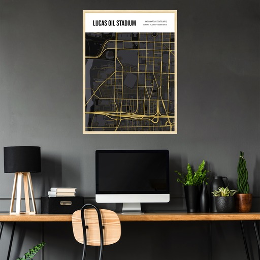 Indianapolis Colts Stadium Poster - Street Map 4