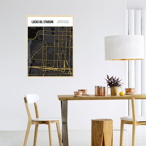 Indianapolis Colts Stadium Poster - Street Map 5